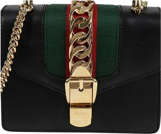 Gucci Black Leather Silvi Mini Crossbody