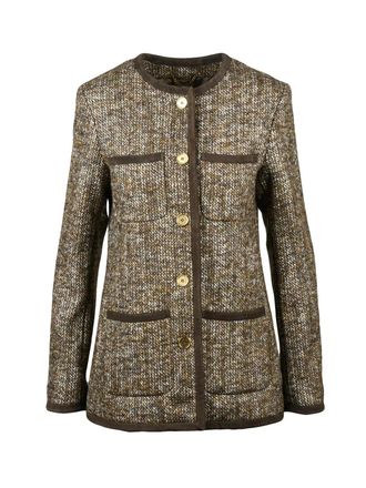Golden Goose Brown Virgin Wool-Blend Suede Jacket