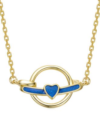 Rachel Glauber 14K Plated Heart Necklace