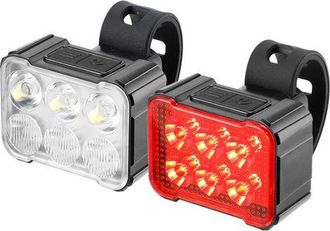 OEM Luces Recargables Delanteras Y Traseras Para Bicicleta: 8+9 Modos Ultrabrillantes, Resistentes Al Agua Con Certificaci&oacute;n Ip65, Ideales Para Ciclismo, 