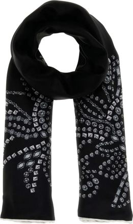 Alexander McQueen crystal sunflower scarf - women - Silk - One Size - Black