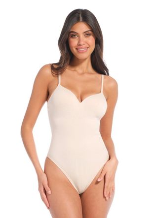 Magic Bodyfashion Shaping-Body MAGIC BODYFASHION Soft Thong Body, Damen, Gr. XXL, N-Gr, lungo, Stoff, Obermaterial: 80% Baumwolle, 11% Polyamid, 9% Elasthan, eng, V-Aus