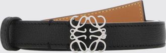 Loewe Cintura in pelle di vitello con fibbia logo in metallo argentato