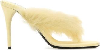 Alaia Yellow Leather Slip-on Heels