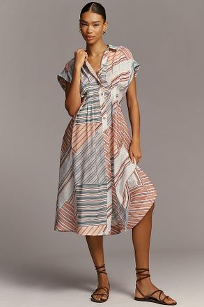Maeve Sleeveless Printed Midi Shirtdress