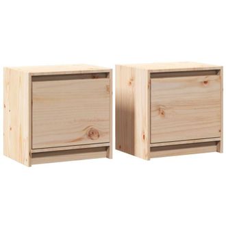 vidaXL Bedside Cabinets 2 pcs 40x30.5x40 cm Solid Pinewood Vidaxl
