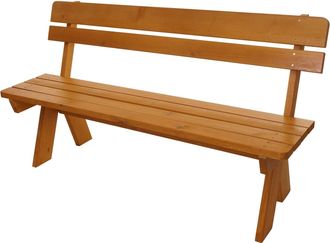 Hhg Banco De Jard&iacute;n Hhg-483, Banco De Madera Banco De Parque, Calidad Gastron&oacute;mica, Madera Maciza 148cm, Color Miel