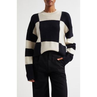Reiss Becki Wool Blend Sweater in Black/White at Nordstrom Rack, Size X-Small