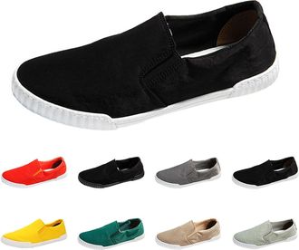 Generic Sneaker Canvas Mens Low-Top Canvas Shoes Breathable Flat Slippers Slip on Loafer Soft Comfort Classic Espadrilles Moccasins Trainers Outdoor Casual Sh