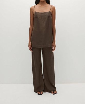 Faithfull The Brand Florine Wide Leg Pant In Forest