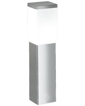 Eglo Eglo Calgary 1 Light Outdoor Path Light With Stainless Steel Finish & Opal Frosted Glass Shade