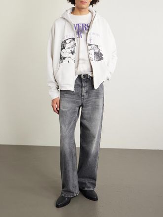 Enfants Riches Deprimes I Still Have Hope Printed Cotton-Jersey Zip-Up Hoodie