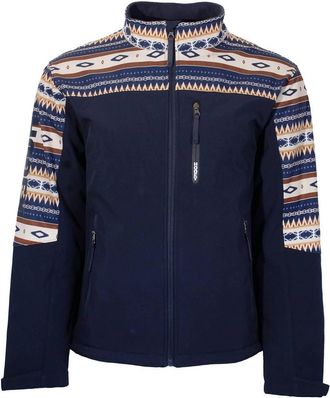 Hooey Mens Softshell Jacket In Navymulti