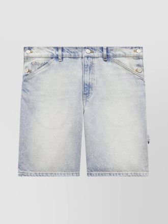 Courr&egrave;ges denim straight-leg shorts
