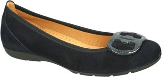 Gabor Schoenen, Dames, Blauw, 37 EU, Leer, Samtchevreau/Lack Atlantik Ballerina