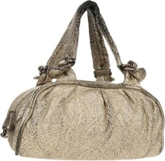 Chanel Pre-owned Vintage Handtas - Dames - Vintage Handtas - Beige - ONE Size - Leer - Vintage