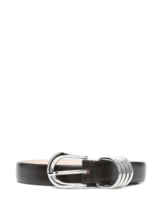 D&eacute;hanche leather belt - Brown