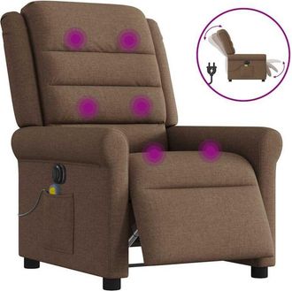 vidaXL Vidaxl - Sill&oacute;n Reclinable De Masaje El&eacute;ctrico Tela Marr&oacute;n