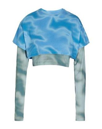 8 by YOOX TIE-DYE PRINTED JERSEY DOUBLE LAYER T-SHIRT