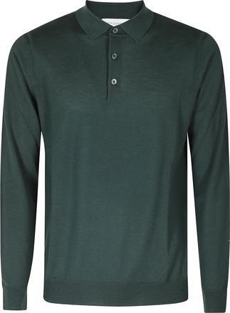 Paolo Pecora Green Extrafine Merino Wool Polo Shirt