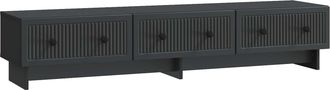 vidaXL Mueble De Tv 147 X 34,5 X 30 Cm Negro Madera De Ingenier&iacute;a Vidaxl