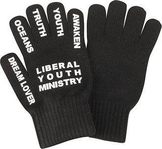 Liberal Youth Ministry Stijlvol bedrukt T-shirt - Heren - Handschoenen - Zwart - ONE Size - Accessoires