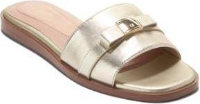 Cole Haan Go-To Emalia Slide Sandal in Soft Gold Leather at Nordstrom Rack, Size 5.5