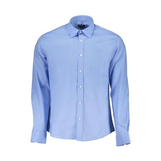 North Sails Klassiek Poplin Shirt Lange Mouw - Heren - Casual Overhemden - Blauw - S - Katoen - Overhemden