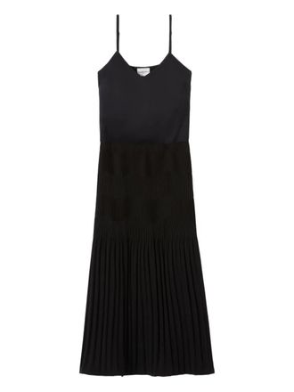 Claudie Pierlot pleated panelled midi dress - Black