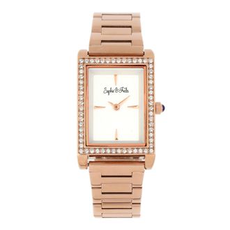 Sophie & Freda Wilmington 25 mm Bracelet Watch with Swarovski Crystals