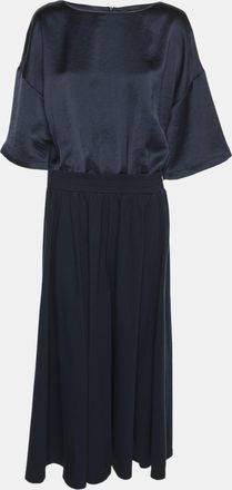 Max Mara Blue Satin Jersey Dress