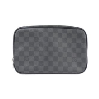 Louis Vuitton Dark Gray Graphite Gray Coated Canvas Pouch (Pre-Owned)