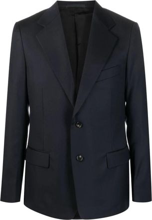 Lanvin Blauwe wollen blazer - Heren - Blazers - Blauw - L - Wol - Jassen