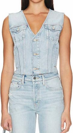 Ética Hollis Denim Vest In Sea Foam
