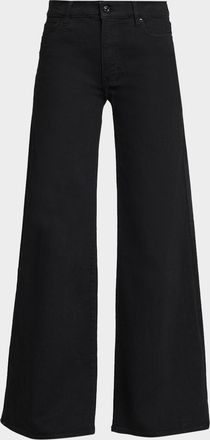 Frame Denim The Palace Cotton-Blend Wide-Leg Jeans