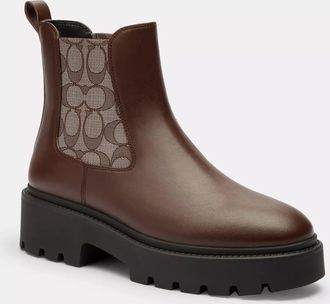 Coach Lucy Chelsea Boot With Signature Polyester