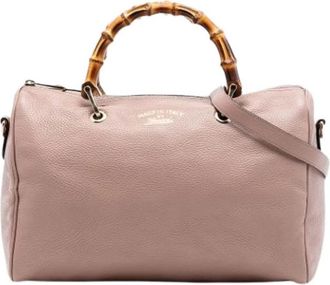 Gucci Pre-owned Vintage Bamboo Satchel - Dames - Vintage Handtas - Bruin - ONE Size - Leer - Vintage