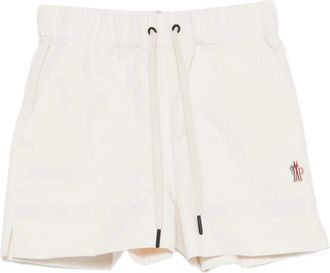 Moncler Drawstring Shorts - Dames - Korte Broeken - Wit - S - Polyester - Korte Broeken