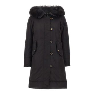 Peuterey Jassen, Dames, Zwart, S, Polyester, Cassat MFC Fur Parka