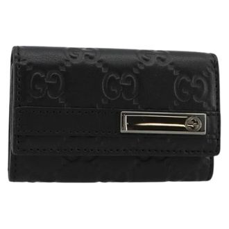 Gucci Pre-owned Wallets, female, Black, Size: ONE SIZE Pre-owned Leather Key Case