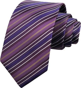 Alizeal Mens 8cm Plaid Formal Necktie Classic Stripe Patterned Business Party Wedding Daily Office Wear Tie, 36