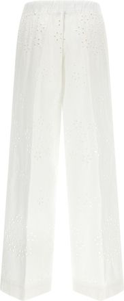 Herno Womens White Cotton Casual Pants