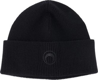 Marine Serre Gorro de punto con logo Moon - Accessories - unisex - Negro - ONE SIZE