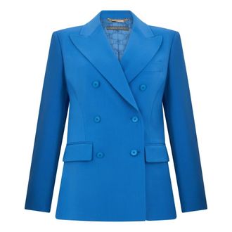 Alberta Ferretti Double-breasted Jacket - female - Alberta Ferretti - Blazers - Blue - S - Jackets