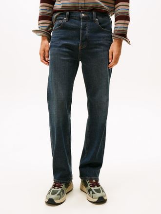 Tommy Jeans Straight-Jeans TOMMY JEANS Otis Regular Straight, Herren, Gr. 30, L&auml;nge 32, denim schwarz, Denim/Jeans, Obermaterial: 99% Baumwolle, 1% Elasthan, unif