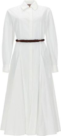 Max Mara Dames, Jurken, Wit, Maat: XS Katoen
