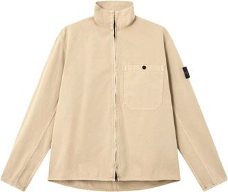 Stone Island 1200014 Organic Panama Cotton Old Effect Jacket Desert L1S1512000-14S0184-V019A