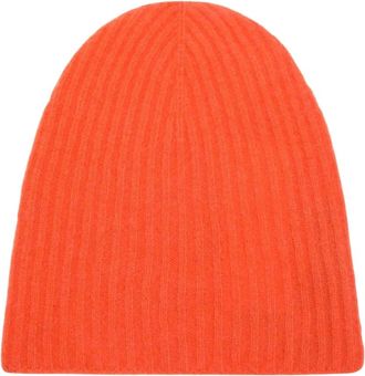 Roberto Collina Accessories, female, Orange, ONE SIZE, Orange Knit Beanie Hat