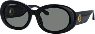 Linda Farrow Lfl 1462 C1 SUN Zonnebrillen - Dames - Zonnebrillen - Zwart - 55 MM - Accessoires