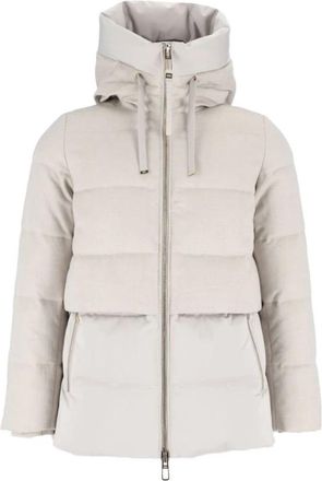Duno Keiko Hooded Puffer Jacket - Dames - Winterjassen - Wit - M - Jassen